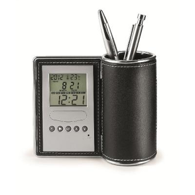 Image of Desk tidy and clock